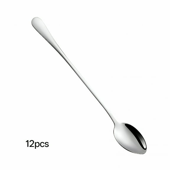 ACDANC Set of 12 Stainless Steel Long - Handle Iced Tea Spoons - 9 - Inch, Heavy - Duty, and Versatile
