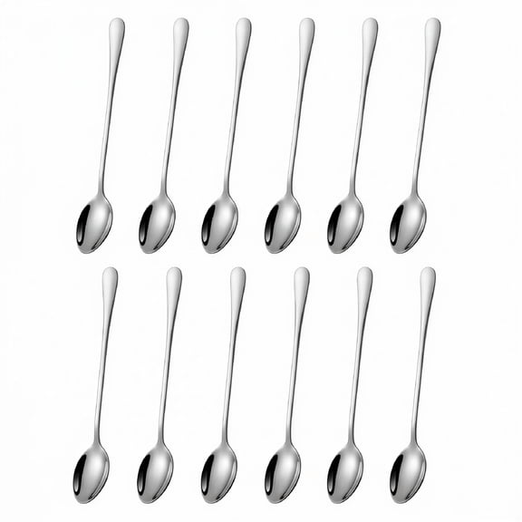 ACDANC Set of 12 Stainless Steel Long - Handle Iced Tea Spoons - 9 - Inch, Heavy - Duty, and Versatile