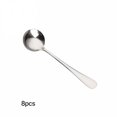 thumbnail image 1 of ACDANC Set of 8 Stainless Steel Soup Spoon, Silverware Dishwasher Round Spoons Flatware Set, Silver, 1 of 7