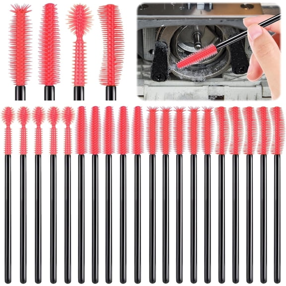 ACDANC Sewing Machine Cleaning Brushes - 20 PCS Reusable Silicone Dense Bristles Clean Brush for Internal and Spool Area