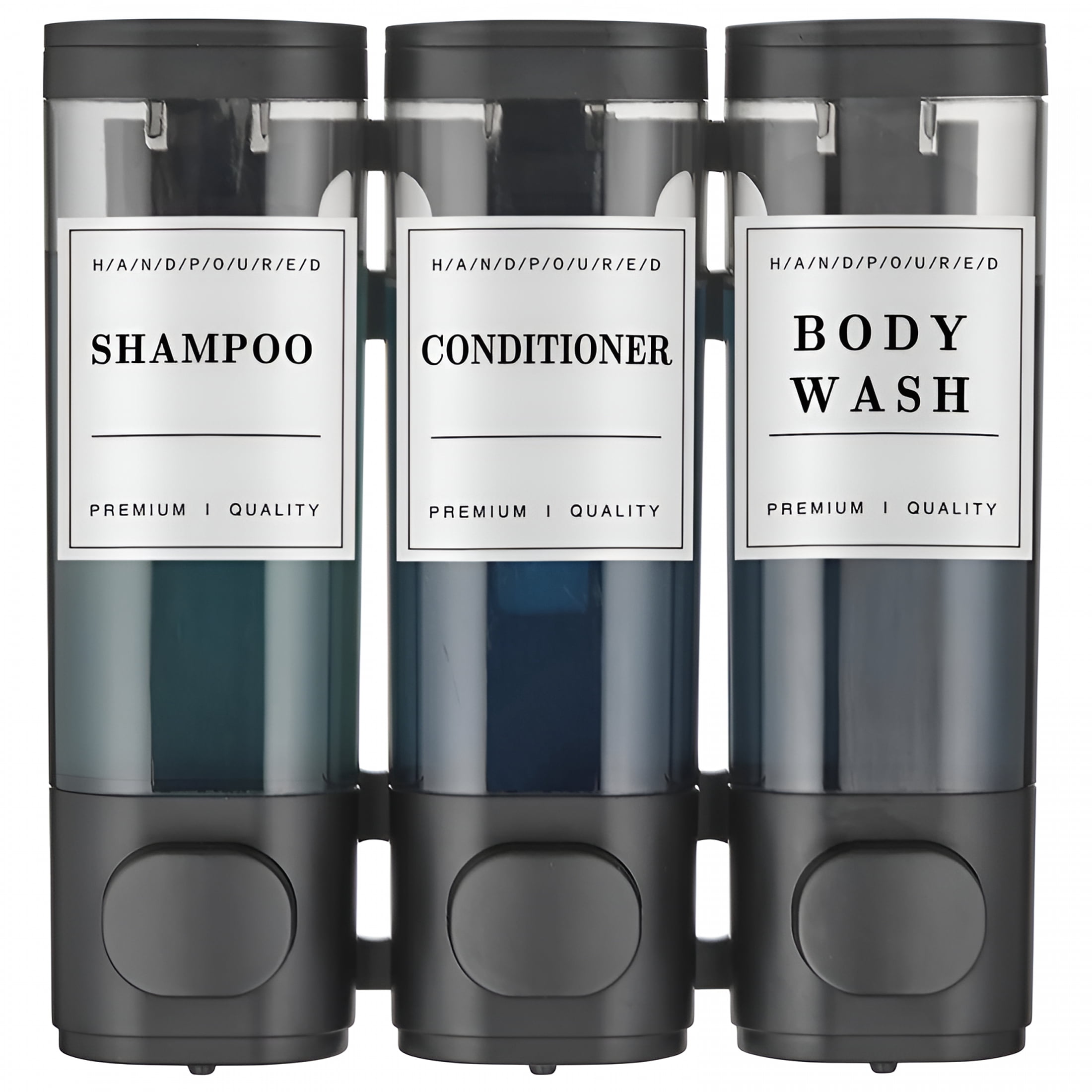 ACDANC Shampoo and Conditioner Dispenser Shower Soap Dispenser 3 No Drill Wall Mounted Shampoo Dispenser for Shower Wall Mounted Shower Dispenser for Bathroom Hotel Large Capacity