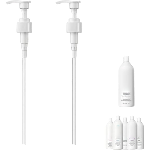 ACDANC Shampoo and Conditioner Pump Compatible with 1 L/33.8 Fl Oz Bottles,Dispensing Liter Pump for Shampoo and Conditioner,Compatible Liter Shampoo Pump 2-Pack
