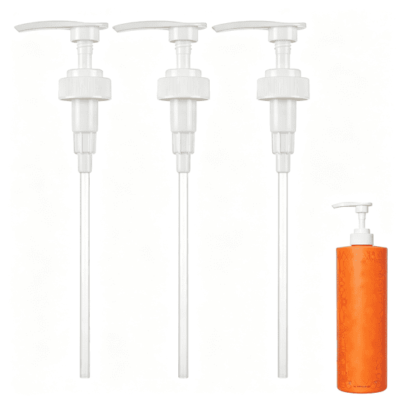 ACDANC Shampoo and Conditioner Pump Compatible with 1L/33.8 Fl Oz Bottles,Dispensing Liter Pump for Shampoo and Conditioner,Compatible Liter Shampoo Pump White,3-Pack
