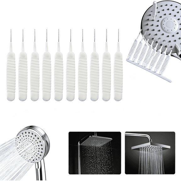 ACDANC Shower Head Cleaning Brush for Small Hole, Anti-Clogging Nozzle with Storage Boxes,Multifunctional Shower Cleaning Tools,Showerhead Cleaning Brushes Picks for Bathroom (10Pc)