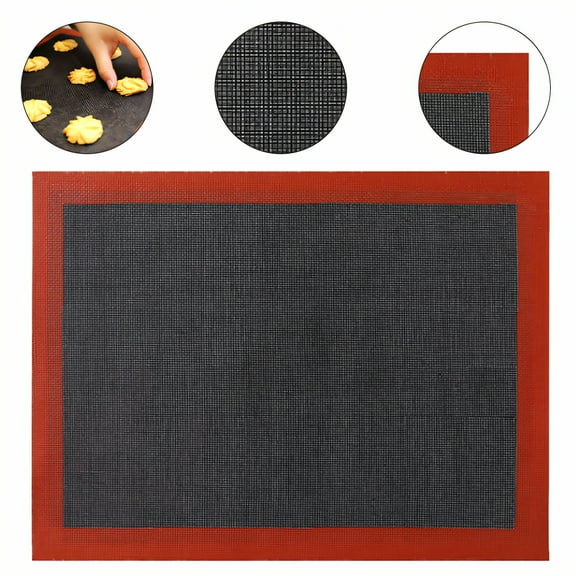 ACDANC Silicone Baking Mat,10.6"*12.6" Silpat Baking Mat, Pastry Mat,Black1