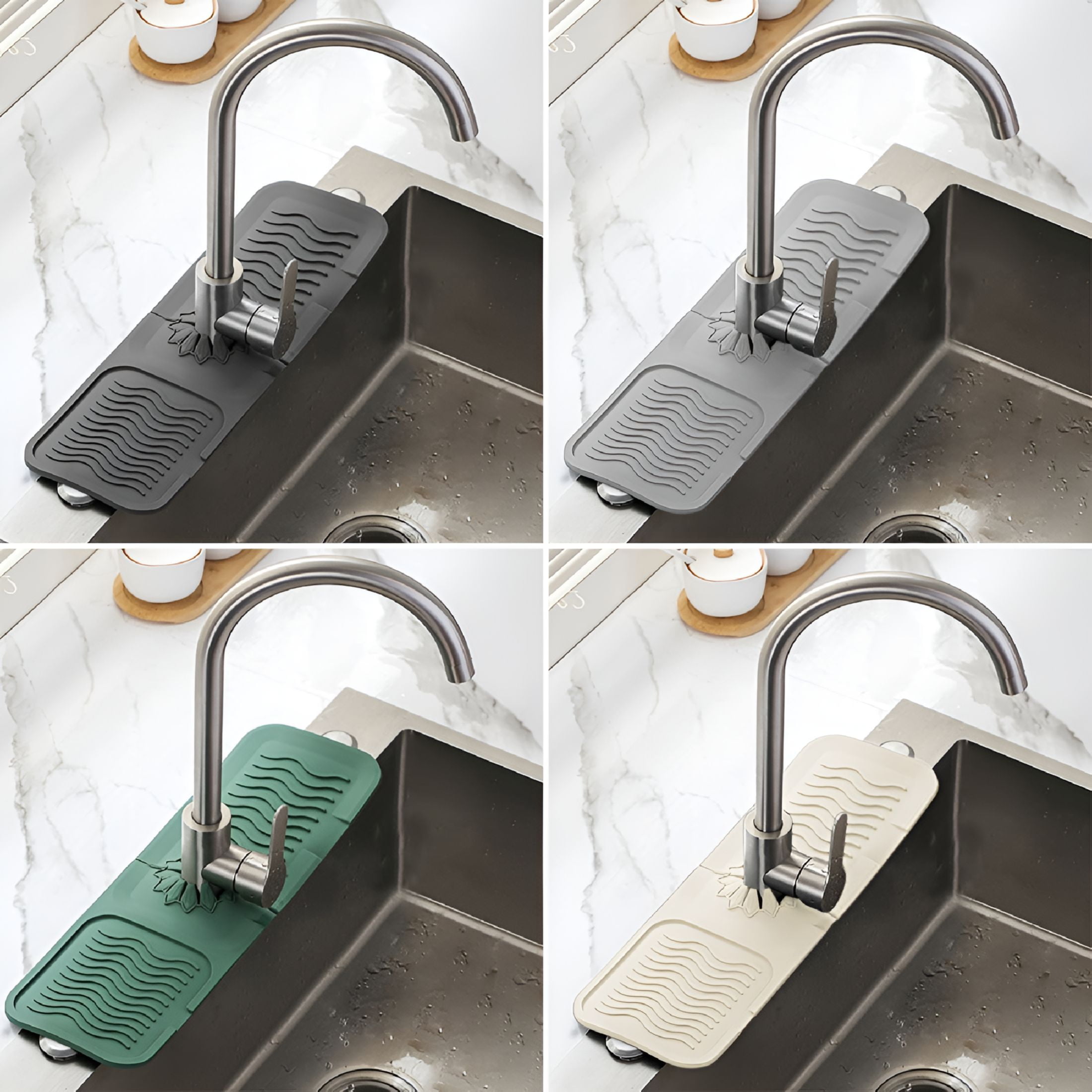 Silicone Faucet Handle Drip Catcher Tray