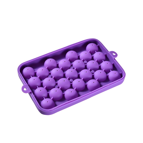 ACDANC Silicone Ice Mold,Round Ice Cube Tray Silicone Flexible Easy Release 25PCS Small Ice Ball Maker Mold for Chilling Green