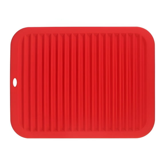 ACDANC Silicone Mats for Kitchen Counter,20X24in Dish Drying,Drying Mat for Kitchen Counter,Red