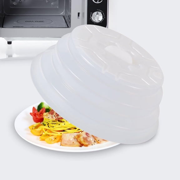 ACDANC Silicone Microwave Plate Cover Collapsible,Dishwasher Safe and Bpa Free,11",White