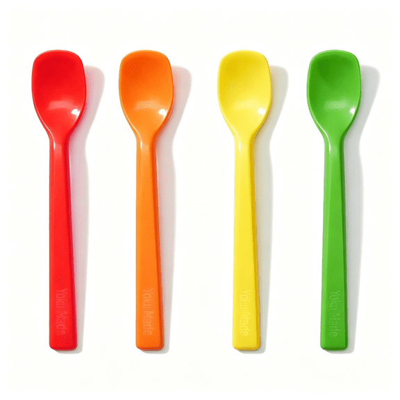 ACDANC Silicone Spatula Spoon,Quiet Coffee Stirrer,6 In,4 Pack Heat Resistant Bpa Free Food-Grade Ice Cream Spoon Yogurt Spoon Small Mini Size Heat Resistant Silicone Spoon