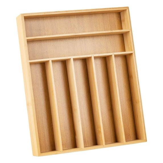 ACDANC Silverware Organizer,Made of Bamboo Silverware Organizer,Divider Plate Silverware Tray,Style 10