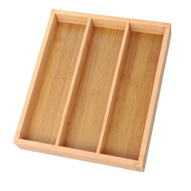 ACDANC Silverware Organizer,Made of Bamboo Silverware Organizer,Divider Plate Silverware Tray,Style 1