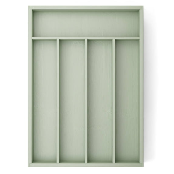 ACDANC Silverware Organizer,Made of Bamboo Silverware Organizer,Divider Plate Silverware Tray,Style 7