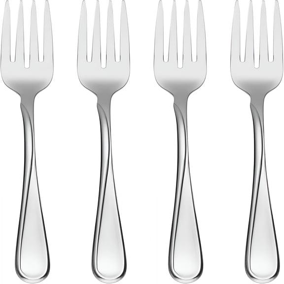 ACDANC Silverware Set,Flatware Salad Forks Set,Service for 4,18/0 Stainless Steel,6.65 X 1.04-Inch,Mirror Finish,Dishwasher Safe,Utensils Sets,Salad Fork (Silver,4 Piece)