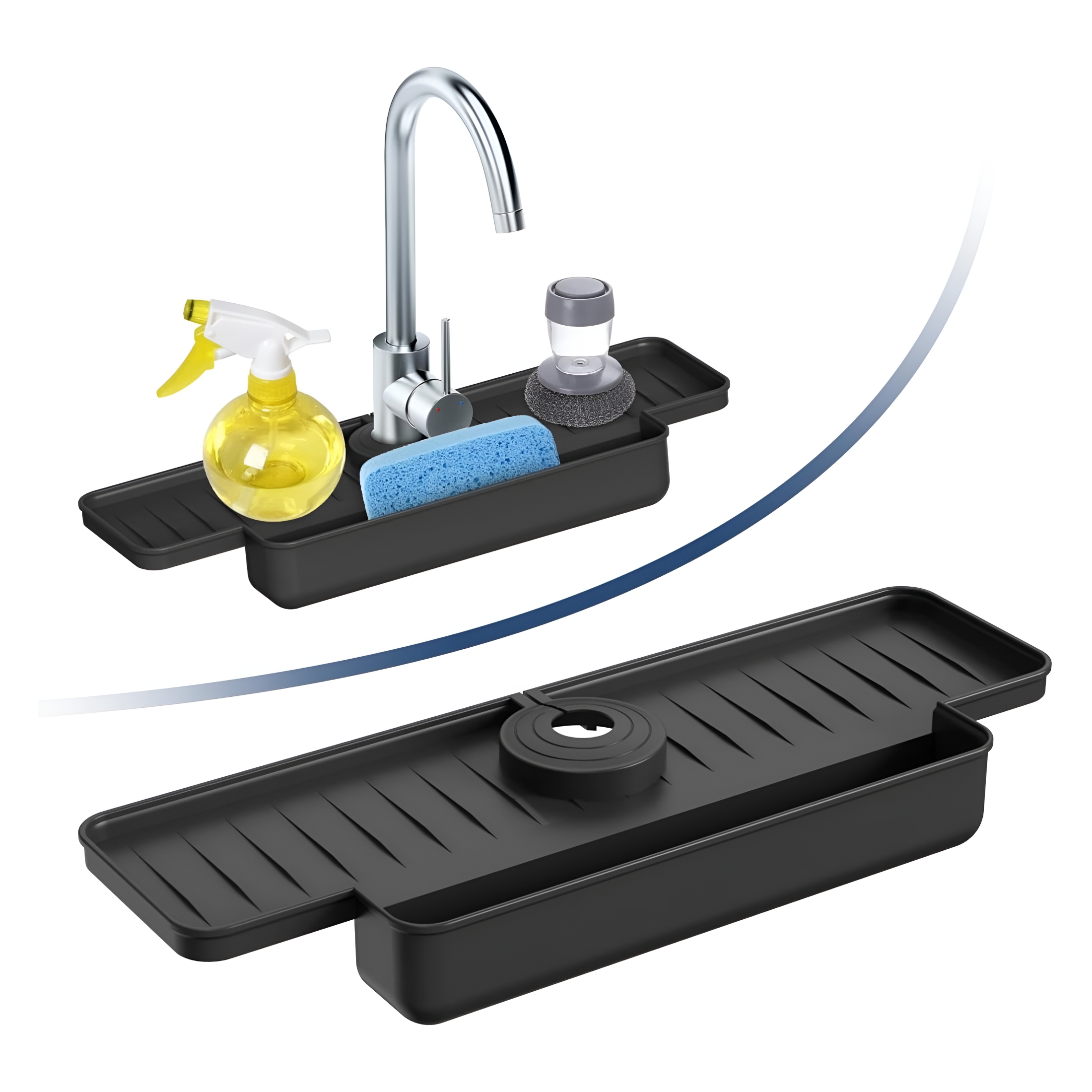 Dish Drying Rack Cover ACDANC Sink Covers Double Sink Dish Drying Rack Roll Holder Rack Glass ...