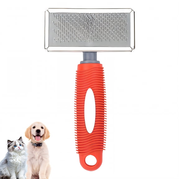 ACDANC Slicker Brush for Dogs,Dog Brush for Long Haired Dogs,Metal Needle Comb Slicker Brush,Red1