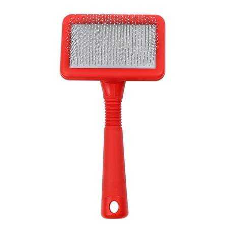 ACDANC Slicker Brush for Dogs,Deshedding Dog Brush,Curved Needle Comb Cat Brush for Shedding,Red