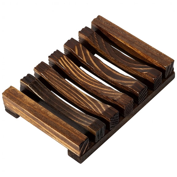 ACDANC Slotted Bar Soap Holder Teak Wood,Kitchen Wooden Sponge Holder,Self Draining Soap Dish for Shower,Sink,Bathroom,Bathtub,Rv