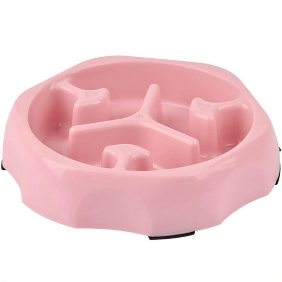 ACDANC Slow Feeder Dog Bowls,Bradyxia Slow Feeder,Tip Proof Slow Feeder Dog Bowls Large Breed,Pink