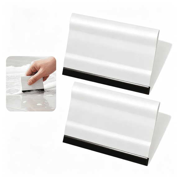 ACDANC Small Rubber Squeegee 2 Pcs All-Purpose Mini Soft Rubber Window Squeegee Small Squeegees Window Scrubber Scraper for Kitchens Bathroom Shower Mirrors Car Windshield Black,White