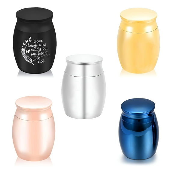 ACDANC Small Urns for Ashes Mini Cremation Urns for Ashes Stainless Steel Memorial Ashes Holder Boxes