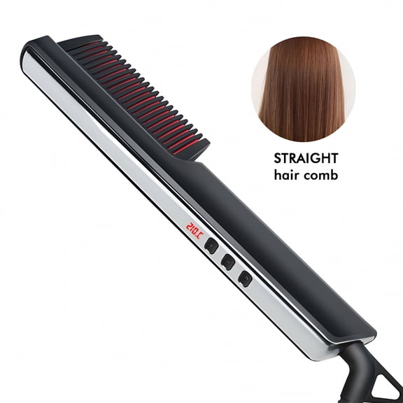 ACDANC Smoothing Brush Ionic Hair Straightener Brush Beard Comb for Men and Women Electric Hair Brush Smoothing Brush Beard Straightener Hair Comb
