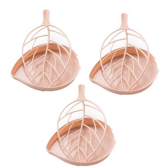ACDANC Soap Dish,Leaf-Inspired Soap Holder,Fast-Drying Soap Dish for Shower,Lightweight Portable Soap Container,Pink,17.1*10.3*2.1cm