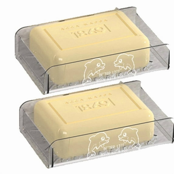 ACDANC 2Pcs Soap Dish,Plastics Soap Container,Hollow Out Drainage Soap Dish for Shower,5"X3"X2"