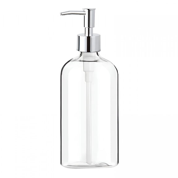 ACDANC Soap Dispenser Clear Glass with Pump 16 Oz Refillable Liquid Hand for Bathroom Kitchen Glass Hand Soap Dispenser