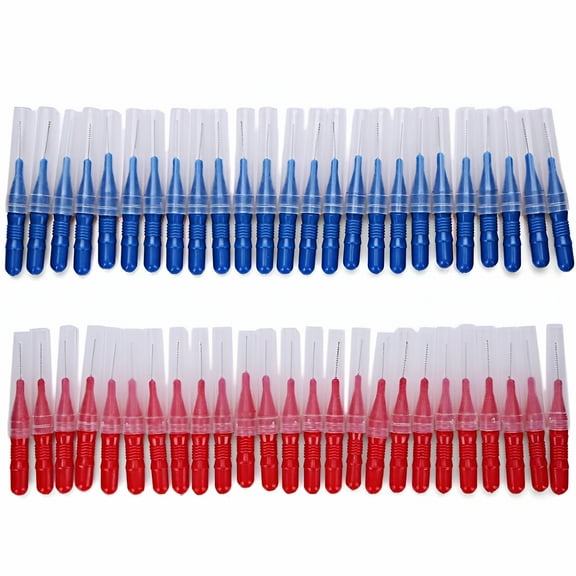 ACDANC Soft Braces Brush Set,Interdental Brush for Braces Disposable Braces Flossers Dental Picks Floss Toothpick Dental Teeth Flossing Head Oral Hygiene Flosser Toothpick Soft Cleaning Tool