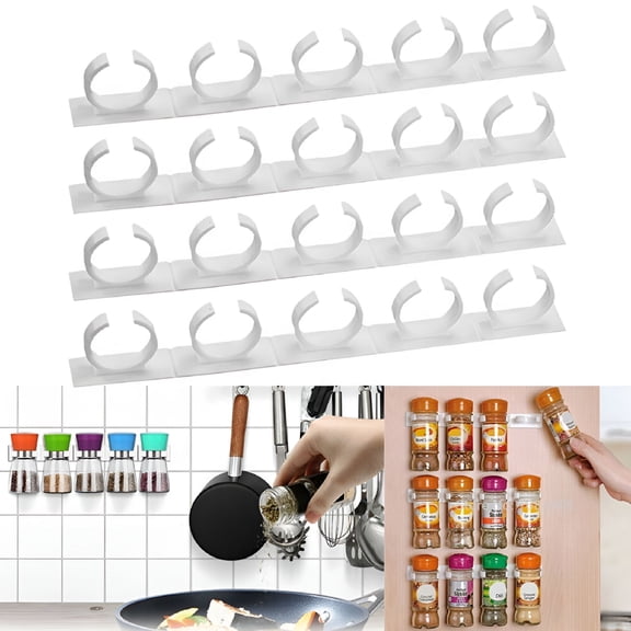 ACDANC Spice Rack Fits Up To 20 Spice Jars,Seasoning Jar Storage Rack,Kitchen Bathroom Organizer Kitchen Spice Jar Rack Seasoning Bottle Storage Holder Cabinet Organizer