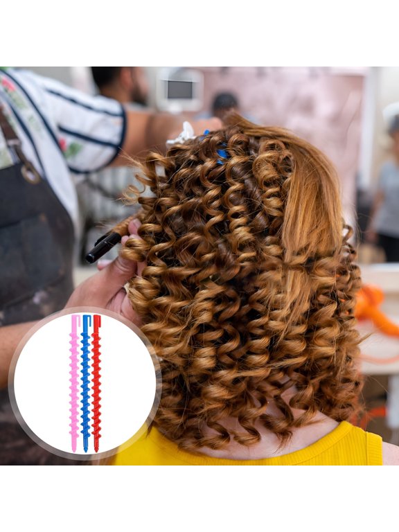 Spiral Hair Curlers 20 Pack, Assorted Color Flexible Perm Rods for Women and Teens, Reusable Plastic Curling Rollers for Short and Long Hair, Lightweight Heatless Curls Styling Tools