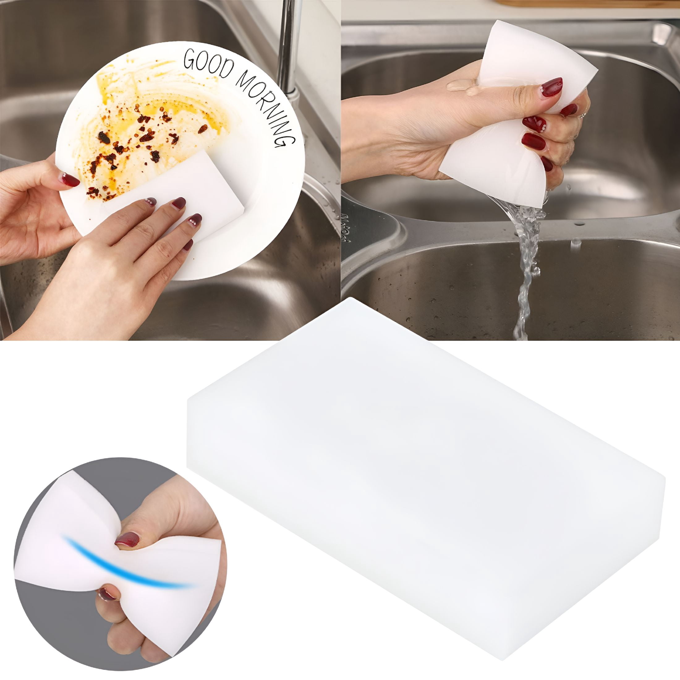 ACDANC Sponge,50 Pack Sponge Eraser 2X Thick And Long Lasting Cleaning ...
