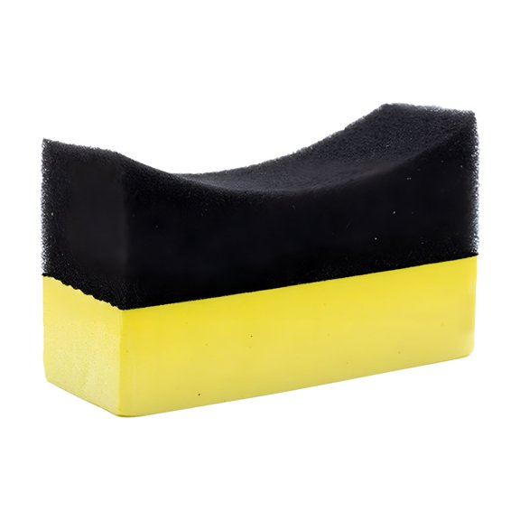 ACDANC Sponge Cleaning Wipe for Car Wheels - Curved Face Wax-Applicable Tire Sponge,Ideal for Car Wash and Wheel Cleaning,Essential Brush for Car Wash Detailing Black