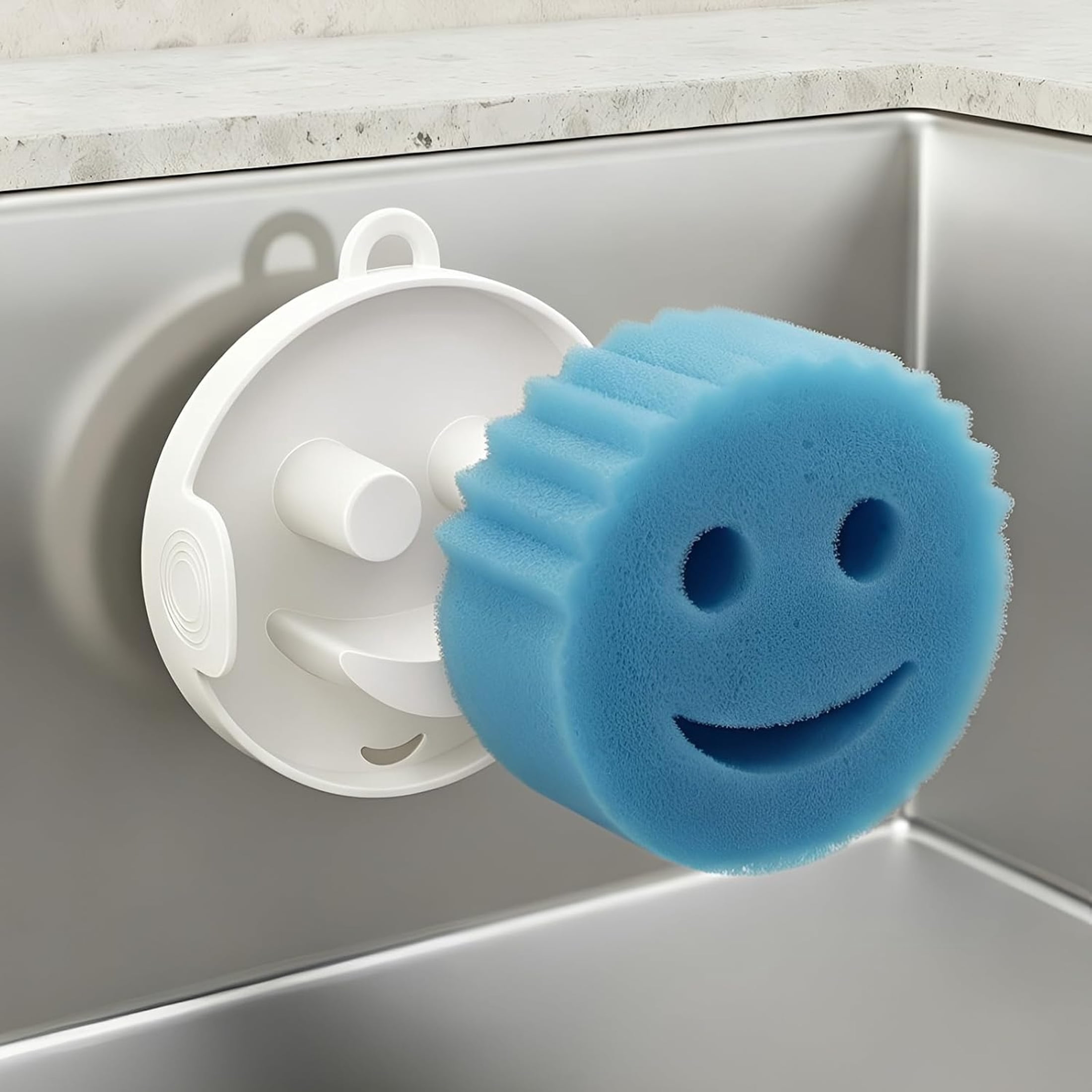 ACDANC Sponge Holder for Kitchen Sink,Food-Grade Silicone Sponge Caddy ...