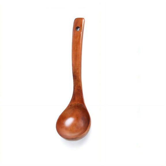 ACDANC Spoons Handcrafted Smooth Finish Ladle Spoon Natural Wood Material Cooking Spoon Style 2