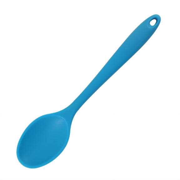 ACDANC Spoons Heat-Resistant and Safe Soup Spoon Flexible Silicone Material Serving Spoon Sky Blue