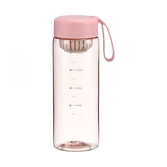 ACDANC Sports Water Bottle, Water Bottle with Capacity Marker, 16.9oz Bottle with Carrying Strap, Plastic bottle for Juicing for Office, Gym
