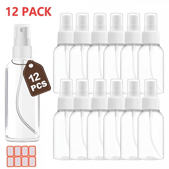 ACDANC Spray Water Bottle Hair Mister,Fine Mist Stylist Sprayers 360 Empty Small Misting Spritzer,Travel Spray Bottles,2oz/50ml,5/10/12Pack