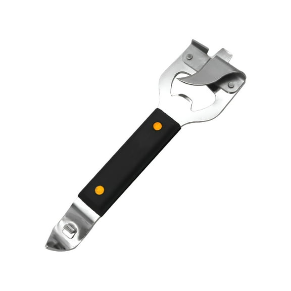 ACDANC Stainless Steel 4-in-1 Can Opener&Bottle Opener,Church Key Style with Cap Catcher,Camping Essential for RV,Kitchen&Travel,Dishwasher Safe