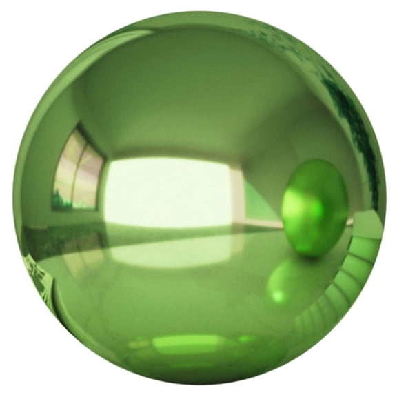 ACDANC Stainless Steel Gazing Ball Garden Mirror Sphere, Polished Reflective Metal Ball for Outdoor Decor, Decorative Garden Orb for Patio Yard Landscaping, Green 5.89 Inch