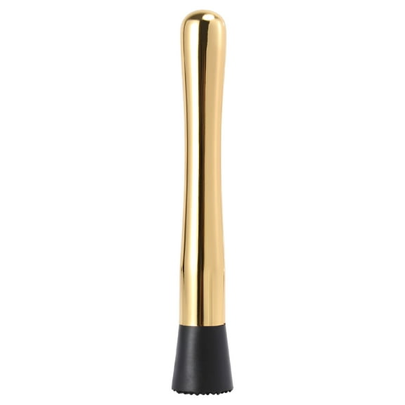 ACDANC Stainless Steel Ice Crushed Bars Ice Muddler Cocktail Mixer Lemon Muddler Cocktail Bar Tool Wine Swizzle Stick (Golden)