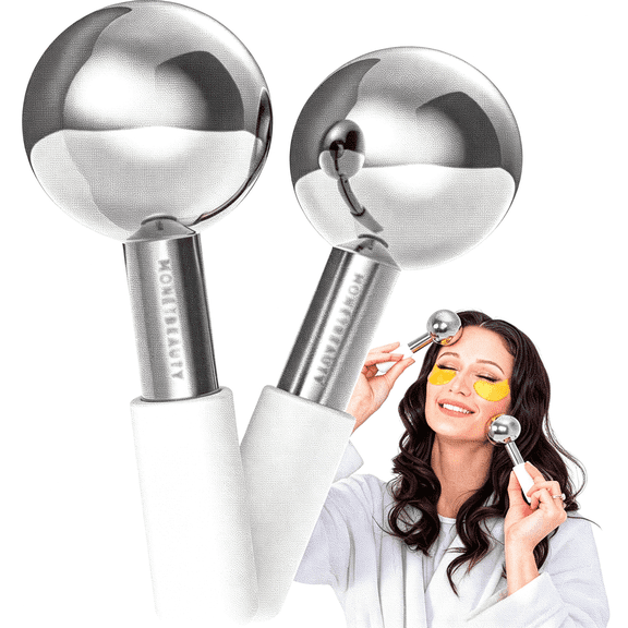 ACDANC Stainless Steel Ice Globes for Face,Cryo Face Depuffer and Sinus Relief,Durable Facial Massager to Tighten Pores,Beauty Skincare Routine