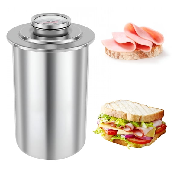 ACDANC Stainless Steel Meat Press | Large Capacity Lunch Meat Maker | Round Shape Ham Press for Homemade Sandwich Meat,Sausage & Poultry | Food Grade Kitchen Tool