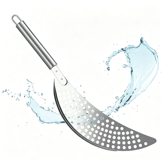 ACDANC Stainless Steel Pot Strainer with Handle,Hand Held Pasta Strainer for Spaghetti and Noodles,Insert Pan Drainer for Frying Vegetables,Kitchen Cookware Accessory 14.17 X 2.55"