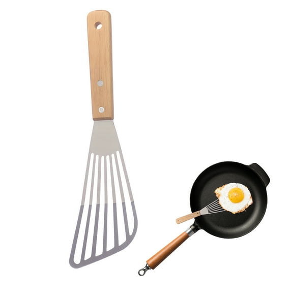 ACDANC Stainless Steel Spatula,Ergonomic Handle Comfort Stainless Steel Cooking Utensils,Effortless Food Flipping Spatulas for Kitchen Use,L,10.24*2.76*0.59in