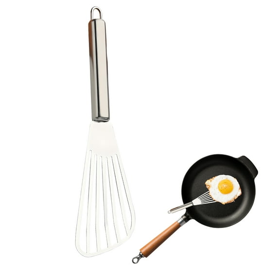 ACDANC Stainless Steel Spatula,Stainless Steel Slotted Spatula Spatula Stainless Steel,Non Stick Pan Surface Spatulas for Kitchen Use,Style1,10.04*2.68*0.59in