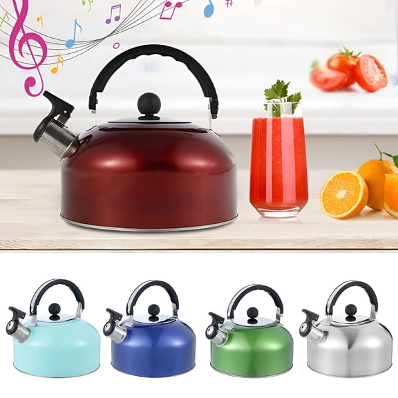 ACDANC Stainless Steel Whistling Camping Kettle,3L Portable Camping Kettle Teapot Fast Boil Stove Top Kettle for Camping Hiking Picnic