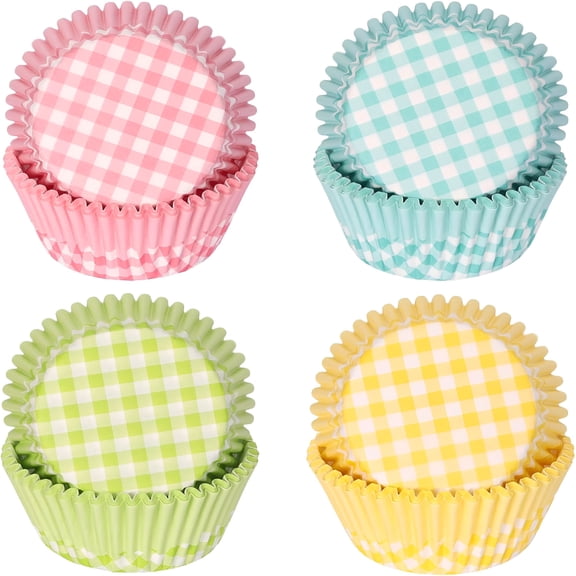ACDANC Standard Cupcake Liners 100 Pack,Colorful Paper Baking Cups Food Grade Disposable Cupcake Wrappers Muffin Liners for Birthday Tea Themed Party Decor