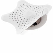 ACDANC Starfish Hair Catcher,Suction Cup Drain Cover,6-",White|Silicone Material,Flexible and Durable,Water Resistant Seal,Easy to Clean,Rust Proof,Fits Standard Tubs